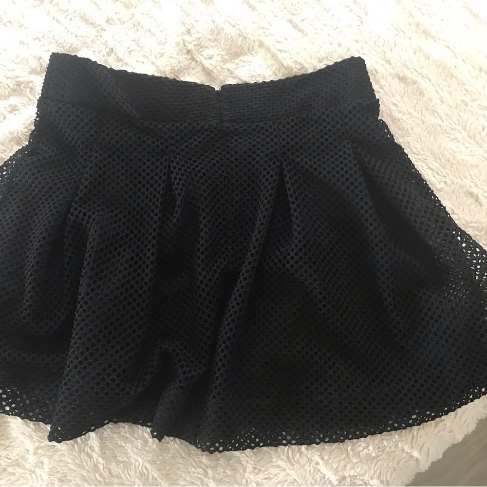 Banana Republic Black Mesh Mini Skirt
